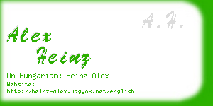 alex heinz business card